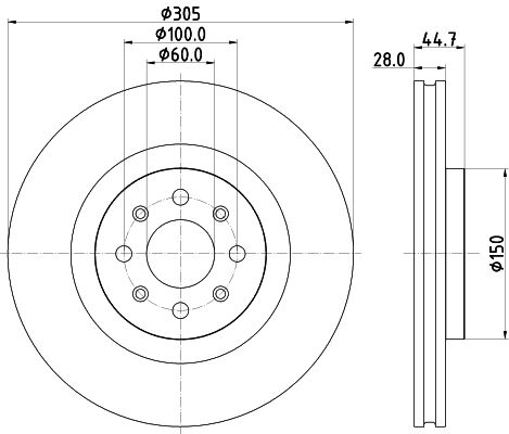 HELLA PAGID stabdžių diskas 8DD 355 120-951